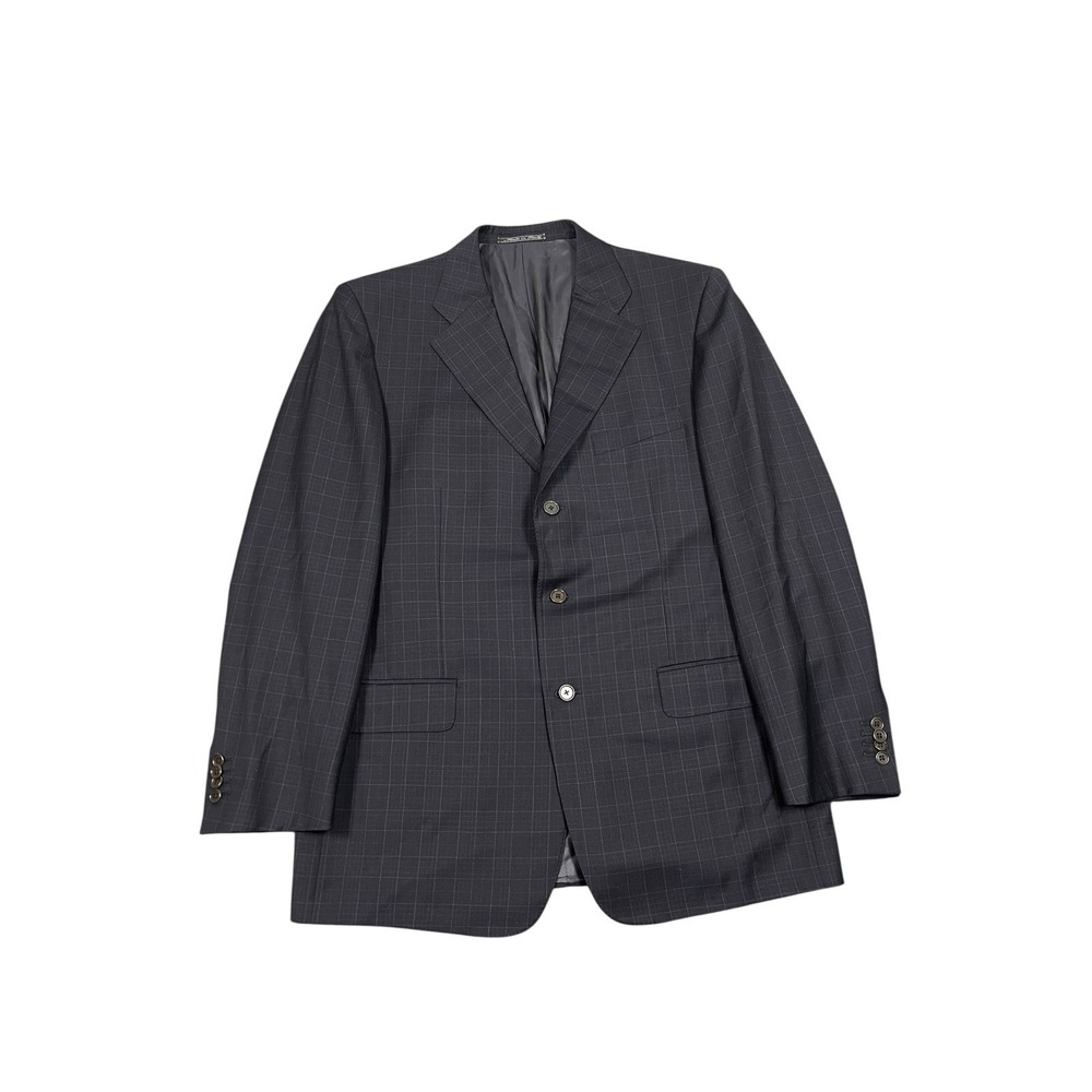 Ermenegildo Zegna TROFEO BLUE PLAID WOOL SPORT COAT, EU 52R / US 42R